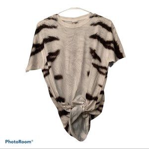 White Tiger Animal Print Short Sleeve Shirt